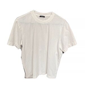 Massimo Dutti  2 white short-sleeve t-shirts
